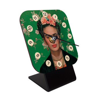 Frida Kahlo, Επιτραπέζιο ρολόι σε φυσικό ξύλο (10cm)