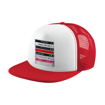 Maneskin Cassette, Καπέλο Ενηλίκων Soft Trucker με Δίχτυ Red/White (POLYESTER, ΕΝΗΛΙΚΩΝ, UNISEX, ONE SIZE)