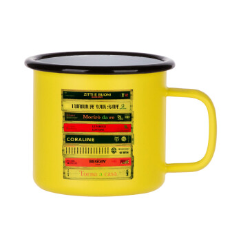 Maneskin Cassette, Κούπα Μεταλλική εμαγιέ ΜΑΤ Κίτρινη 360ml