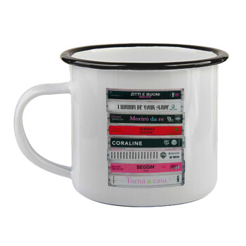 Maneskin Cassette, Κούπα εμαγιέ με μαύρο χείλος 360ml