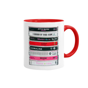Maneskin Cassette, Mug colored red, ceramic, 330ml
