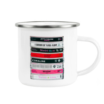 Maneskin Cassette, Κούπα Μεταλλική εμαγιέ λευκη 360ml