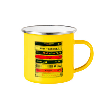 Maneskin Cassette, Yellow Enamel Metallic Cup 360ml