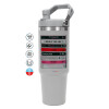 GREY color, 890ml (30oz) stainless Steel Tumbler with Handle