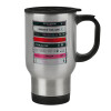 Κούπα ταξιδιού ανοξείδωτη με καπάκι, διπλού τοιχώματος (θερμό) 450ml