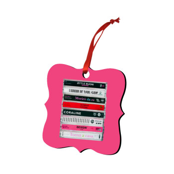 Maneskin Cassette, Στολίδι Χριστουγεννιάτικο στολίδι polygon ξύλινο 7.5cm