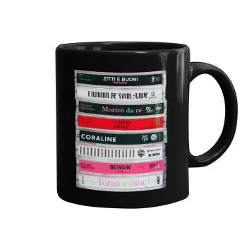 Maneskin Cassette, Κούπα Μαύρη, κεραμική, 330ml