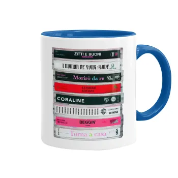 Maneskin Cassette, Mug colored blue, ceramic, 330ml