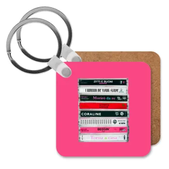 Maneskin Cassette, Μπρελόκ Ξύλινο τετράγωνο MDF