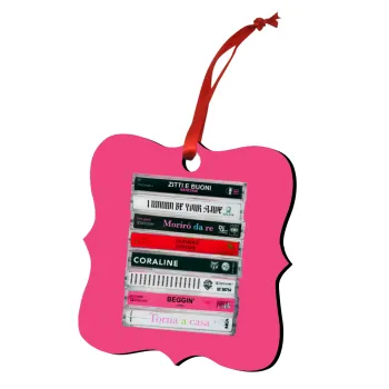 Maneskin Cassette, Christmas ornament polygon wooden 7.5cm