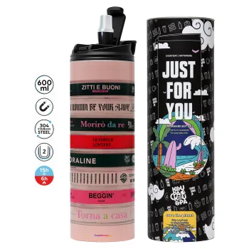 Maneskin Cassette, Tumbler stainless steel PINK 600ml