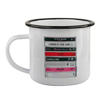 Maneskin Cassette, Κούπα εμαγιέ με μαύρο χείλος 360ml