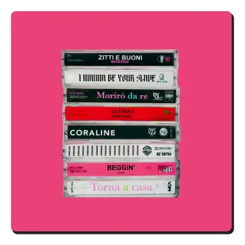 Maneskin Cassette, Τετράγωνο μαγνητάκι ξύλινο 6x6cm