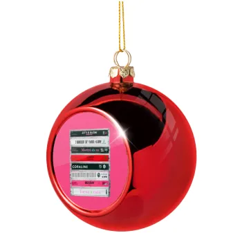 Maneskin Cassette, Christmas tree ball Red 8cm