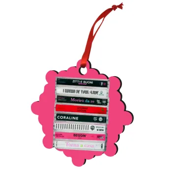 Maneskin Cassette, Christmas ornament snowflake wooden 7.5cm