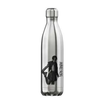 Maneskin Damiano David, Μεταλλικό παγούρι θερμός Inox (Stainless steel), διπλού τοιχώματος, 750ml