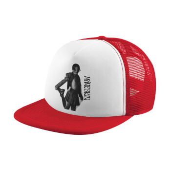 Maneskin Damiano David, Καπέλο Soft Trucker με Δίχτυ Red/White 