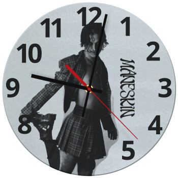 Maneskin Damiano David, Ρολόι τοίχου γυάλινο (30cm)