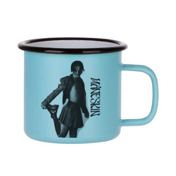 Maneskin Damiano David, Κούπα Μεταλλική εμαγιέ ΜΑΤ σιέλ 360ml