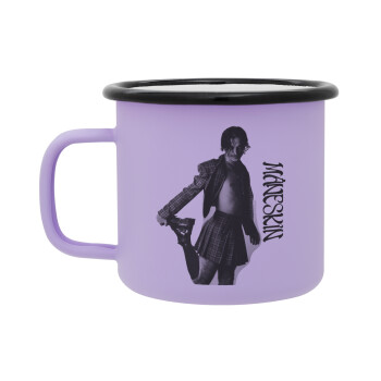 Maneskin Damiano David, Κούπα Μεταλλική εμαγιέ ΜΑΤ Light Pastel Purple 360ml