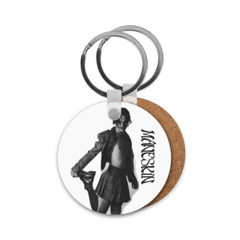 Maneskin Damiano David, Μπρελόκ Ξύλινο στρογγυλό MDF Φ5cm