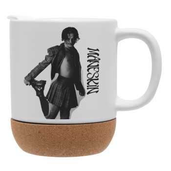 Maneskin Damiano David, Ceramic coffee mug Cork (MAT), 330ml