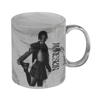 Maneskin Damiano David, Κούπα κεραμική, marble style (μάρμαρο), 330ml