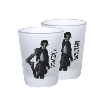 Maneskin Damiano David, Σφηνοπότηρα γυάλινα 45ml του πάγου (2 τεμάχια)