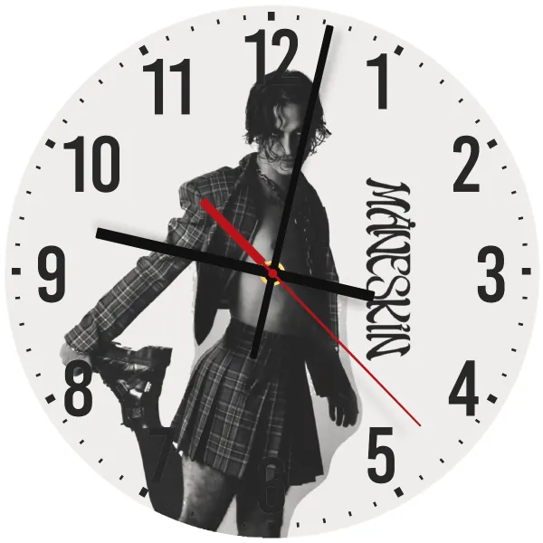 Maneskin Damiano David — Ρολόι τοίχου ξύλινο 30cm