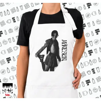 Maneskin Damiano David, Ποδιά μακριά Σεφ ολόσωμη με τσέπες white (ΕΝΗΛΙΚΩΝ)