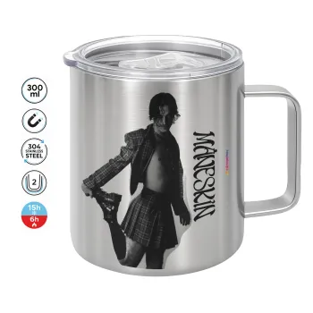 Maneskin Damiano David, Mug Stainless steel double wall 300ml