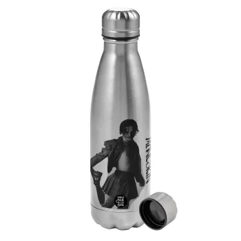 Maneskin Damiano David, Metallic water bottle, stainless steel, 750ml