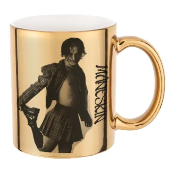 Maneskin Damiano David, Mug ceramic, gold mirror, 330ml