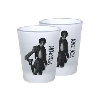 Maneskin Damiano David, Σφηνοπότηρα γυάλινα 45ml του πάγου (2 τεμάχια)