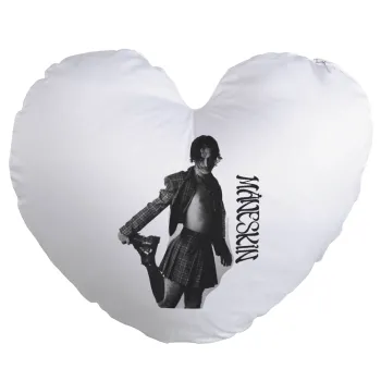 Maneskin Damiano David, Μαξιλάρι καναπέ καρδιά 40x40cm περιέχεται το  γέμισμα