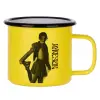 Metallic enamel MATT Yellow cup 360ml