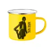 Yellow Enamel Metallic Cup 360ml