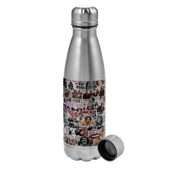 Maneskin stickers, Metallic water bottle, stainless steel, 750ml