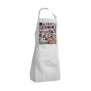 Maneskin stickers, Adult Chef Apron (with sliders and 2 pockets)