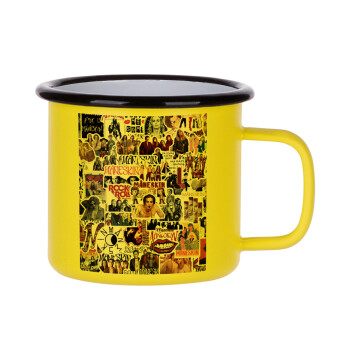 Maneskin stickers, Κούπα Μεταλλική εμαγιέ ΜΑΤ Κίτρινη 360ml