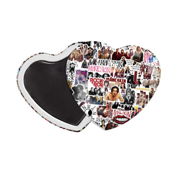Maneskin stickers, Μαγνητάκι καρδιά (57x52mm)