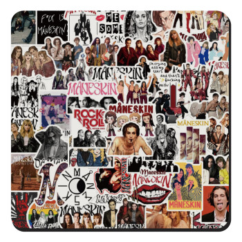 Maneskin stickers, Τετράγωνο μαγνητάκι ξύλινο 9x9cm