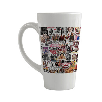 Maneskin stickers, Κούπα κωνική Latte Μεγάλη, κεραμική, 450ml