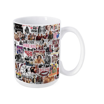 Maneskin stickers, Κούπα Mega, κεραμική, 450ml