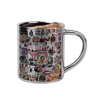 Maneskin stickers, Κουπάκι μεταλλικό διπλού τοιχώματος για espresso (220ml)