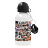 Metal water bottle, White, aluminum 500ml