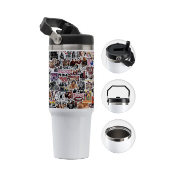 Maneskin stickers, 30oz stainless Steel Tumbler with Handle