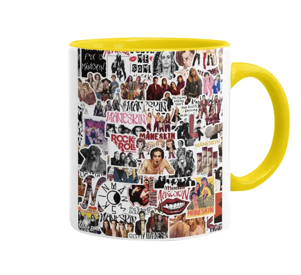 Maneskin stickers — Κεραμική Κίτρινη, 330ml