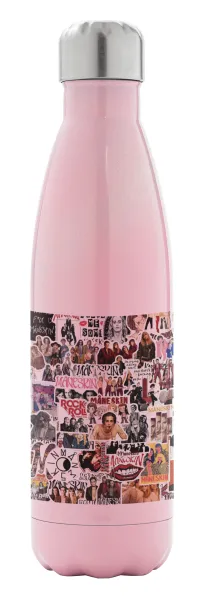 Maneskin stickers — Metal mug thermos Pink Iridiscent (Stainless steel), double wall, 500ml