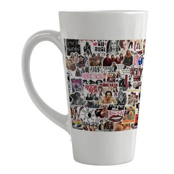 Maneskin stickers, Κούπα κωνική Latte Μεγάλη, κεραμική, 450ml